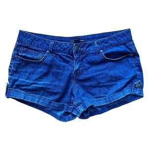 Forever 21 Jean Shorts Size 28 Blue Cuffed Low Rise coastal cowgirl bodycon edgy